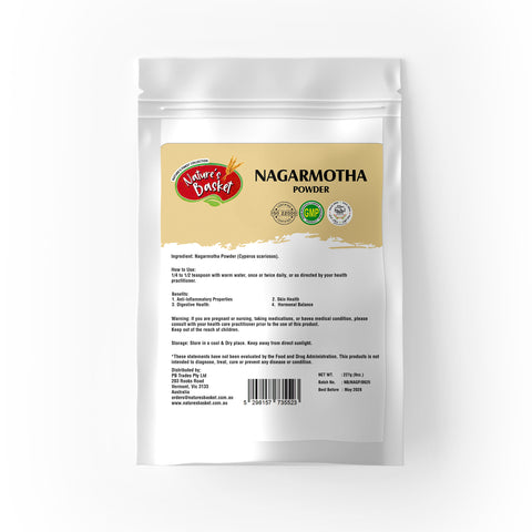 Natures Basket Nagarmotha (Cyperus scariosus) Powder – 227g