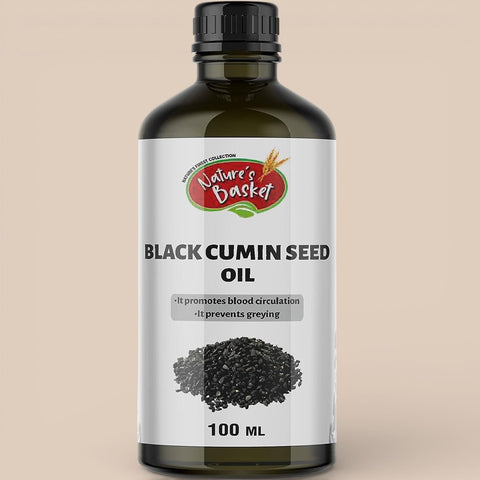 Nature’s Basket Cold Pressed Black Cumin Seed Oil – Potent, Healing & Immunity-Boosting (100ml)