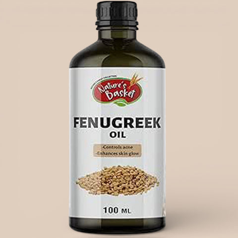 Nature’s Basket Cold Pressed Fenugreek Oil – Nourishing, Strengthening & Hair Revitalizer (100ml)