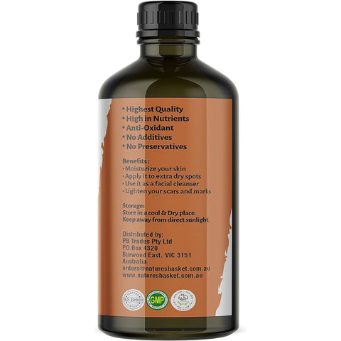 Nature's Basket Sweet Almond Oil (Badam Oil) 100% Cold-Pressed, Pure & Natural, Unrefined, Therapeutic Grade Carrier Oil-Promotes Healthy Looking Skin, Great As Baby Oil, Anti-Wrinkles, Anti-Aging - (100 Ml)