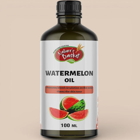 Nature’s Basket Cold Pressed Watermelon Seed Oil – Lightweight, Clarifying & Skin-Loving