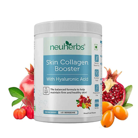 Neuherbs Skin Collagen Booster Powder-Mixed Fruit Flavor -210 gm