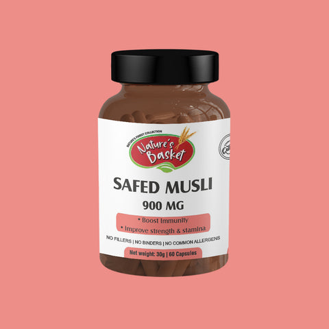 Nature's Basket Safed Musli Powder Capsule - 60 Capsules