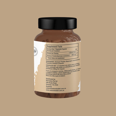 Natures Basket Shatavari (Asparagus Racemosus) 900mg 60 Capsules