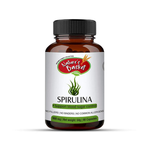 Nature's Basket Spirulina Capsules – Supercharge Cellular Health and Joint Comfort