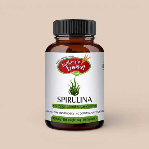 Nature's Basket Spirulina Capsules – Supercharge Cellular Health and Joint Comfort