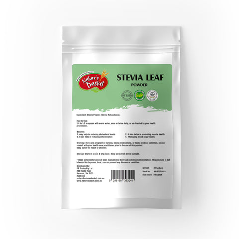 Natures Basket Stevia Leaf Powder – 227g