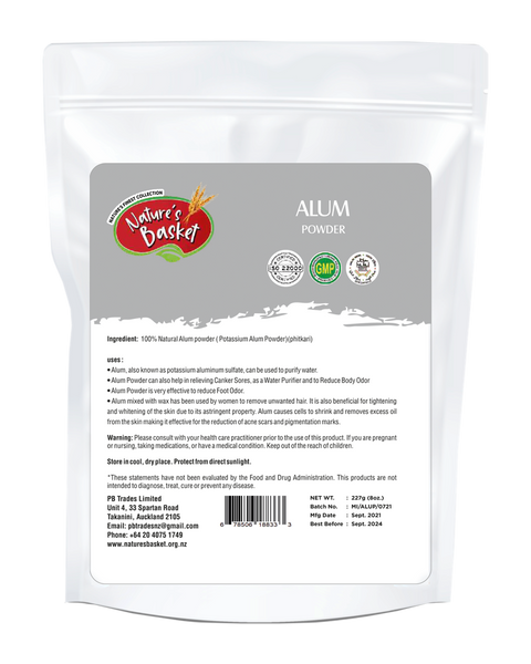 Alum Powder potassium aluminum sulfate Phitakari skin Antiseptic 100gm 