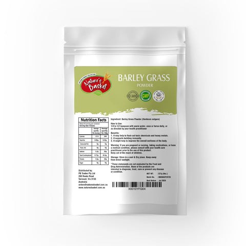 Nature's Basket Barley Grass (Hordeum Vulgare) powder 227g