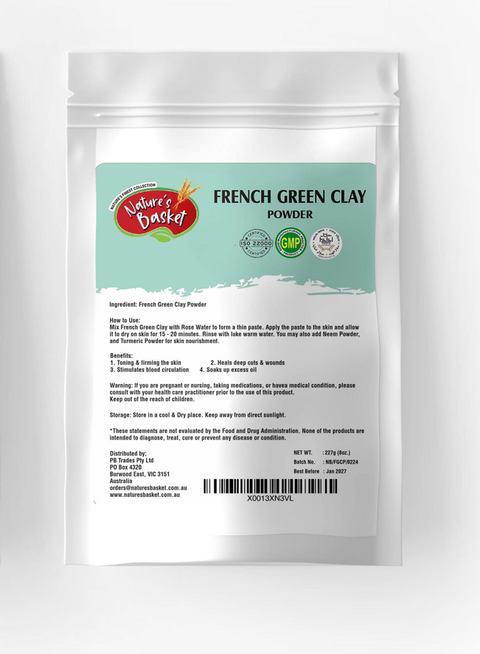 Nature's Basket French Green Clay Powder - 227g