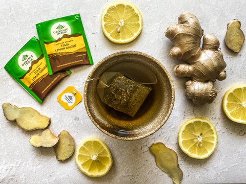 Organic India Tulsi Lemon Ginger 25 Tea Bags