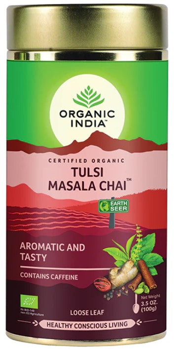 Organic India Tulsi Masala Chai Loose Leaf Tea 100g