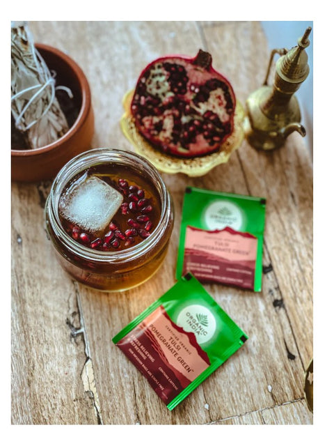 Organic India Tulsi Pomegranate Green 25 Tea Bags