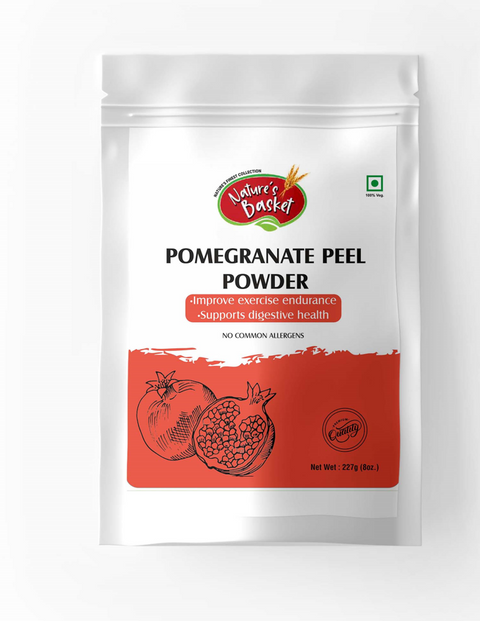 Nature's Basket Pomegranate Peel Powder - 227 Grams (Reducing the appearance of wrinkles, fine lines, and age spots)