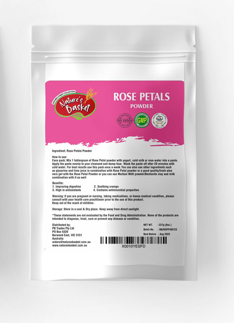 Nature's Basket Rose Petal Powder | Beauty & Pure(227g)