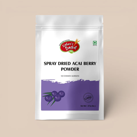 Nature's Basket Spray Dried Acai Berry (Euterpe Oleracea) Powder 227g